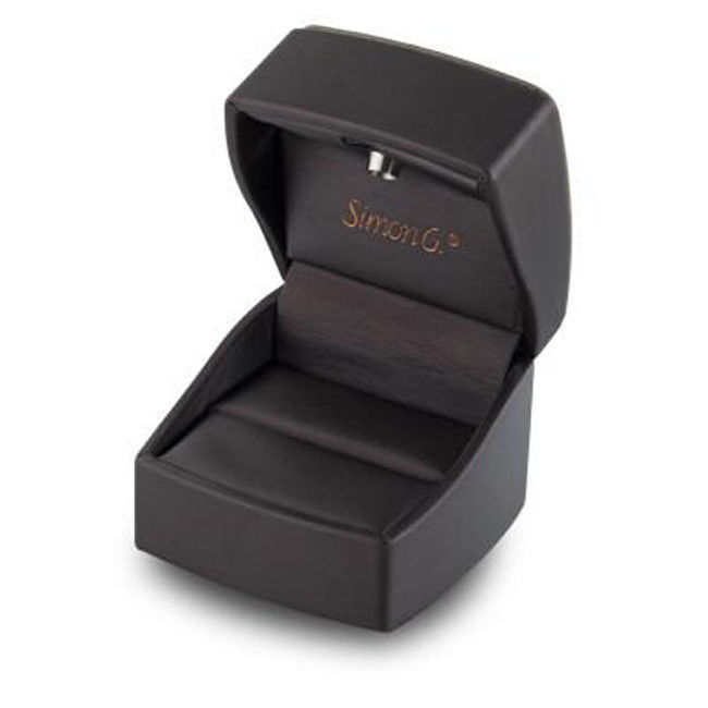 Simon G Side Stone 18k - White Gold Engagement Ring Simon G MR2432
