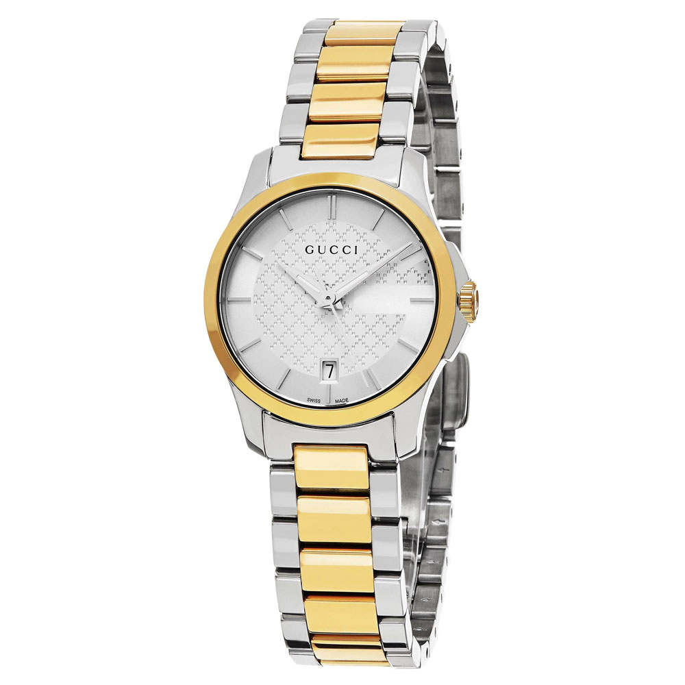 gucci timeless two tone watch