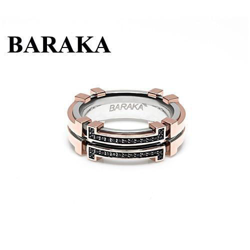 BARAKA AN261101RODN220015 18K/DIAM ST.STEEL RING