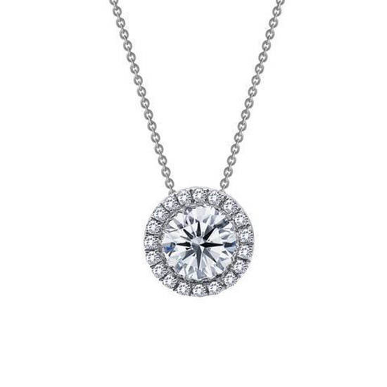 Lafonn ROUND HALO NECKLACE N2005CLP18 18 Inches