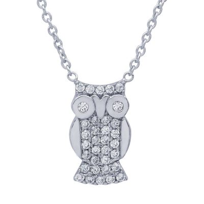 Crislu 9010102n13cz Owl Necklace