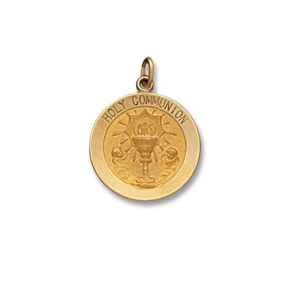 14 Kt. Round Yellow Solid Holy Communion Religious Medal