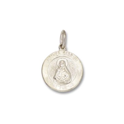 Mother Cabrini SERIES Round Silver Bright Plated 5/8 Inch Religious Medal S229RH
