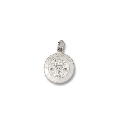 Holy Communion SERIES Round Silver Bright Plated Religious Medal