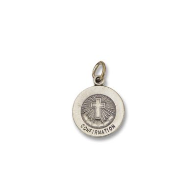 Confirmation SERIES Round Silver Antiqued Religious Medal S331/1