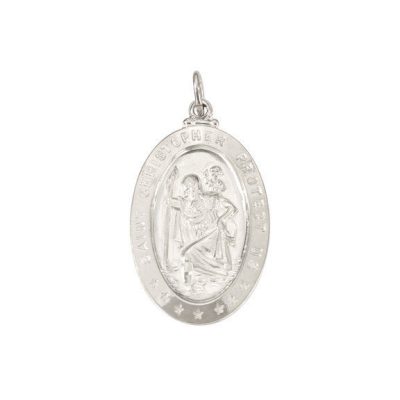 St. Christopher S7RH Silver Bright Religious Medal