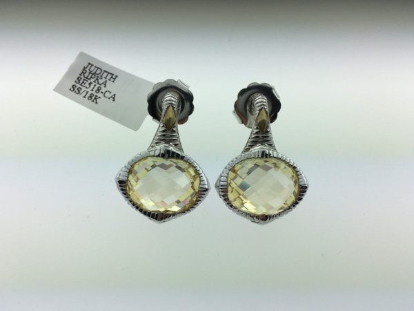 Judith Ripka Contempo Oval Stone Earrings SE518-CA