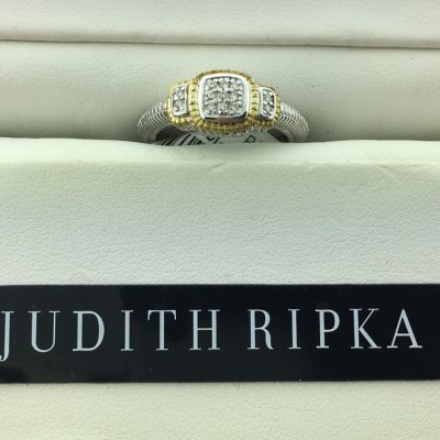 Judith Ripka Pave Cusion Ring SR220DI-7
