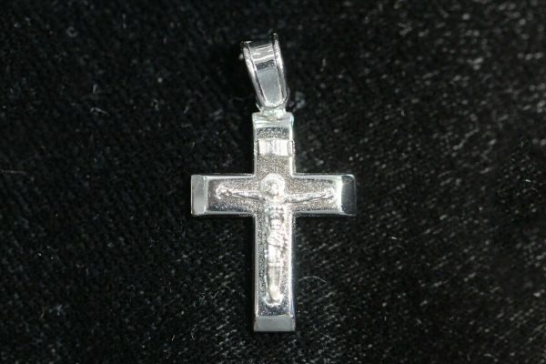 Handmade 14k White Gold Crucifix - Unisex - 2.9 grams