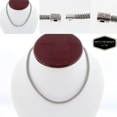 John Hardy Designer Wheat Chain 925 Sterling Silver Classic 16" Necklace Choker