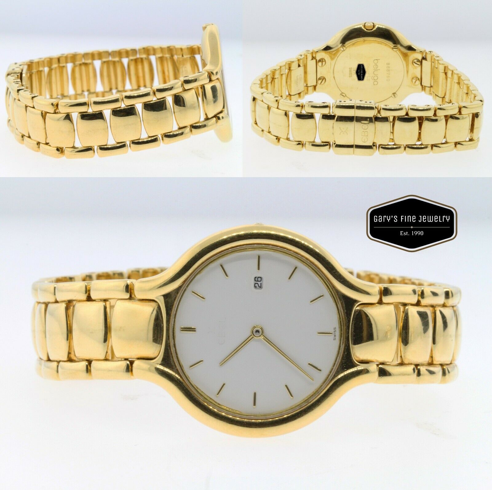 EBEL Beluga 18k Yellow Gold (135.4 Gram) Men's/Lady's 32MM Watch