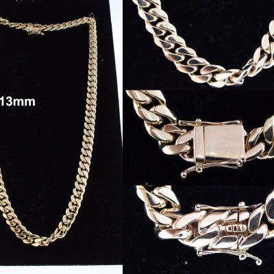 10K Yellow Gold Miami Cuban Link Chain 29 inch/335 grams/4mm thick