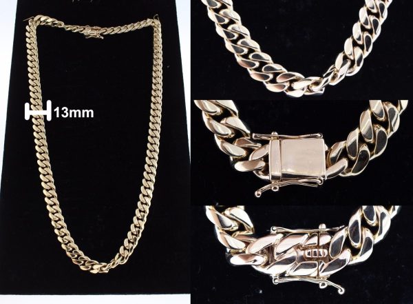 10K Yellow Gold Miami Cuban Link Chain 29 inch/335 grams/4mm thick