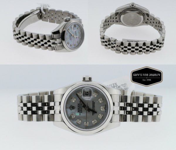 Rolex Datejust 179174 Stainless Steel 26mm Diamond Dial Ladies' Watch