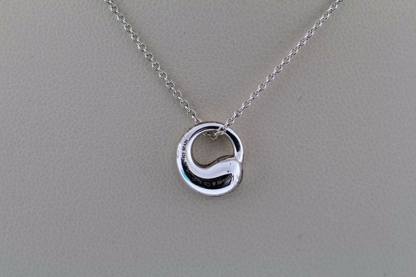 Tiffany & Co., Jewelry, Tiffany Co Elsa Peretti Sterling Silver Double  Loop Circle Pendant Necklace