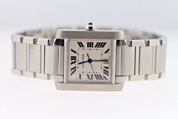 Cartier 2302 Tank Francaise Large 28x32mm Stainless Steel Automatic Unisex Watch
