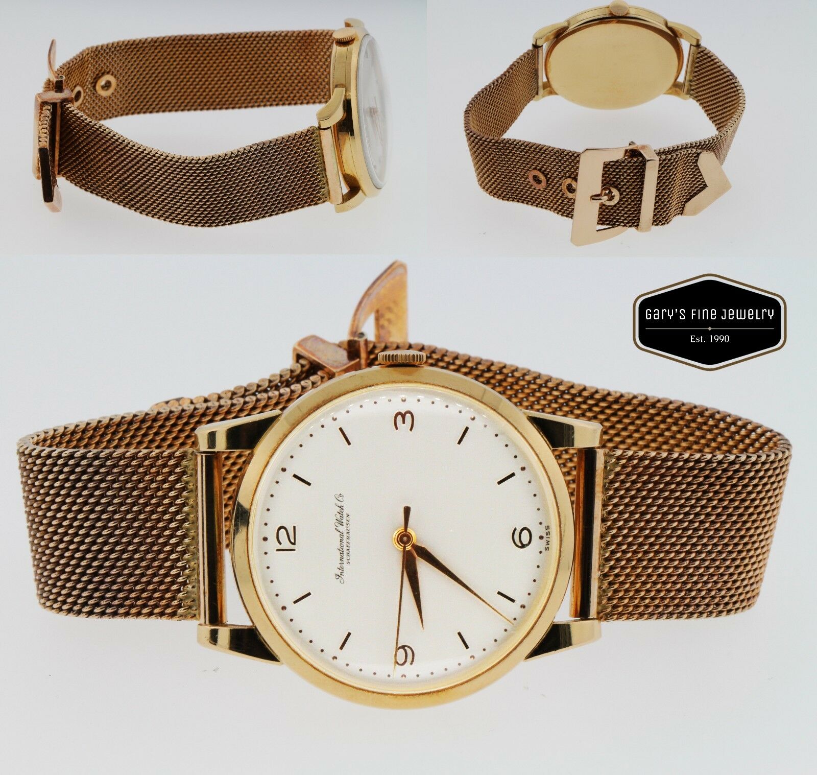 IWC Portofino 18K Rose Gold Men's 37mm Watch with White Dial & Mesh Band 1 IWC Portofino 18K Rose Gold Men's 37mm Watch with White Dial & Mesh Band