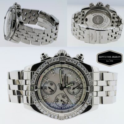 Breitling Evolution Chronomat A13356 SS 43MM White Dial Men's Customized Watch