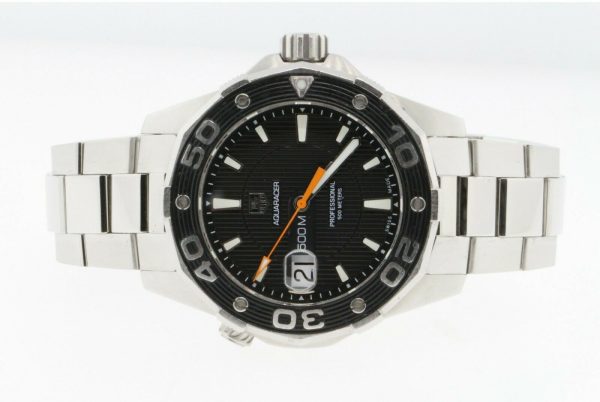 Tag Heuer Aquaracer Black Dial Stainless Steel 43mm Men's Watch WAJ1110.BA0870