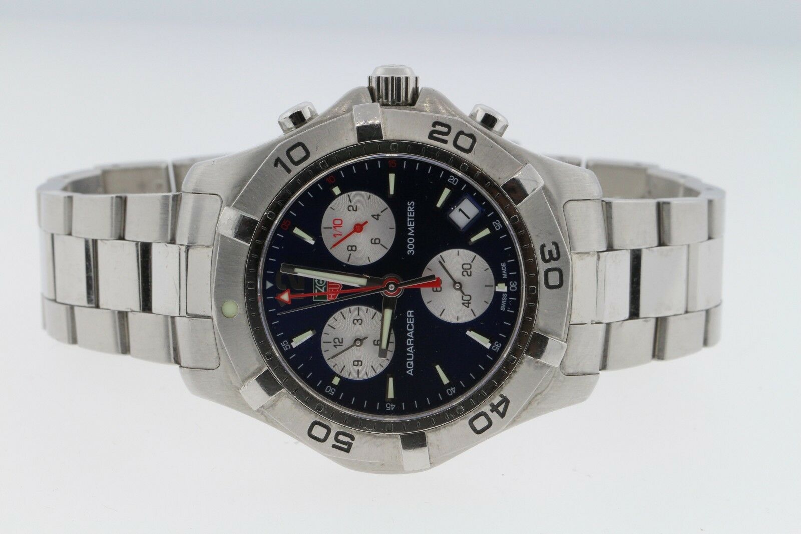 TAG HEUER Aquaracer CAF1112 Chronograph Men's 42mm Steel Quartz Watch