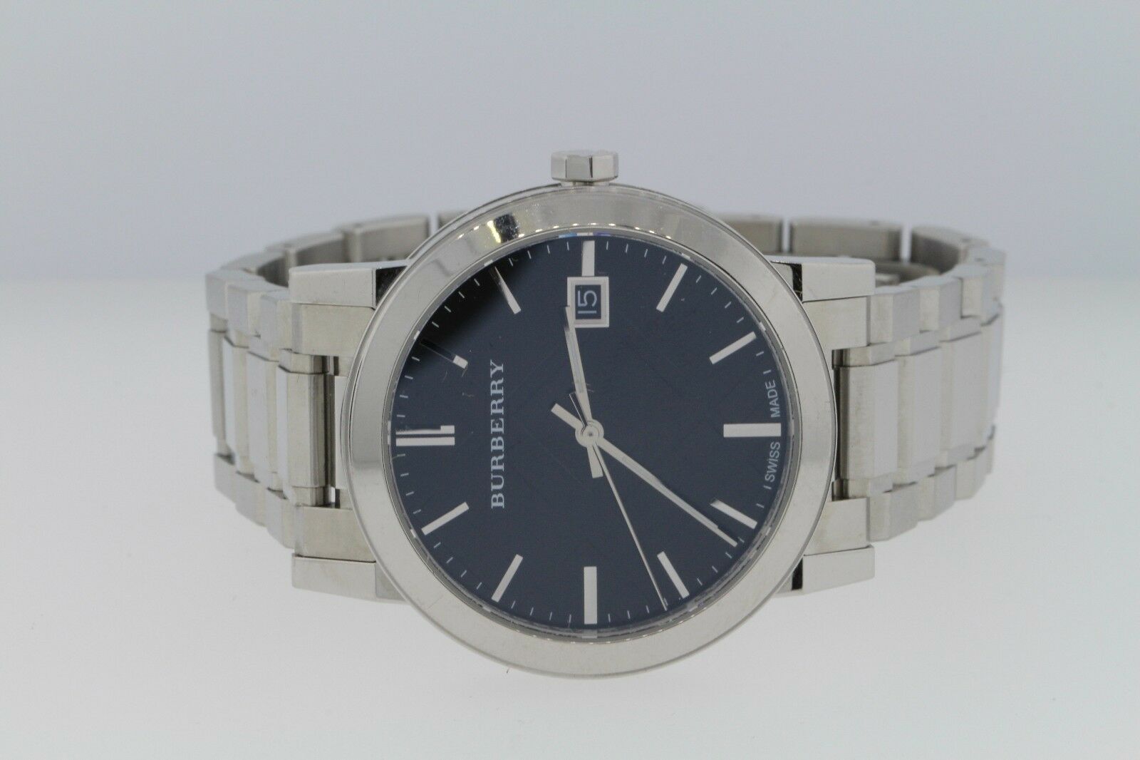 Burberry BU9001 Unisex Black Check Dial Stainless Steel 38mm Watch w/ Black Dial 3 Burberry BU9001 Unisex Black Check Dial Stainless Steel 38mm Watch w/ Black Dial