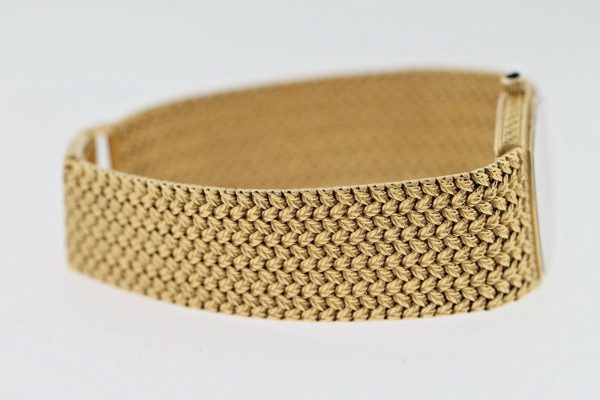 Baume & Mercier 18K Solid Yellow Gold 79.4 Grams Unisex Watch w/ Mesh Bracelet