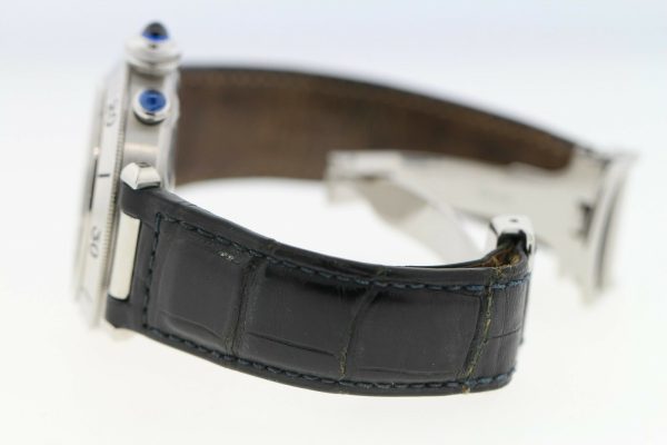 Cartier de Pasha 38mm Quartz Water Resistant Unisex Brown Crocodile Band Watch