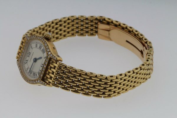 Cartier Tortue Paris 18K Yellow Gold & Diamond Ladies' Watch 156786 26MM - W3433