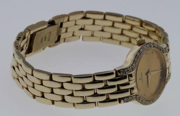 Concord Les Palais 14K Yellow Solid Gold Ladies Diamond Watch Gold Colored Dial