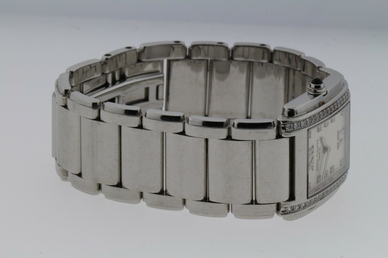 Patek Philippe 4910/10 Twenty 4 Factory Diamond Steel 25mm Ladies Watch MINT