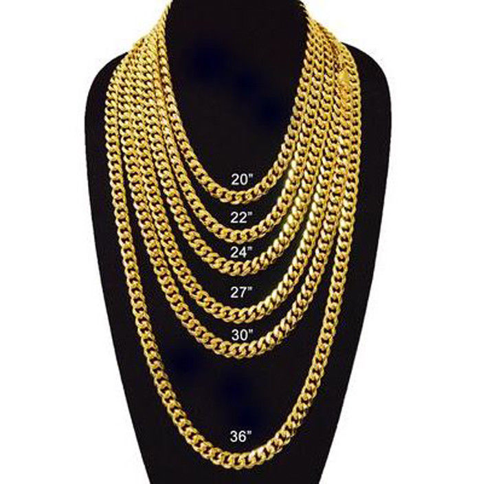 14K Yellow Solid Gold 6 14K Yellow Solid Gold 6.9mm Miami Cuban Link Box Clasp Lock Chain Necklace