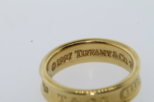 TIFFANY & CO.18k 750 Yellow Gold 1837 Concave 6MM Ring