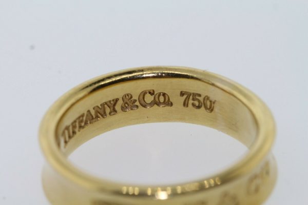 TIFFANY & CO.18k 750 Yellow Gold 1837 Concave 6MM Ring