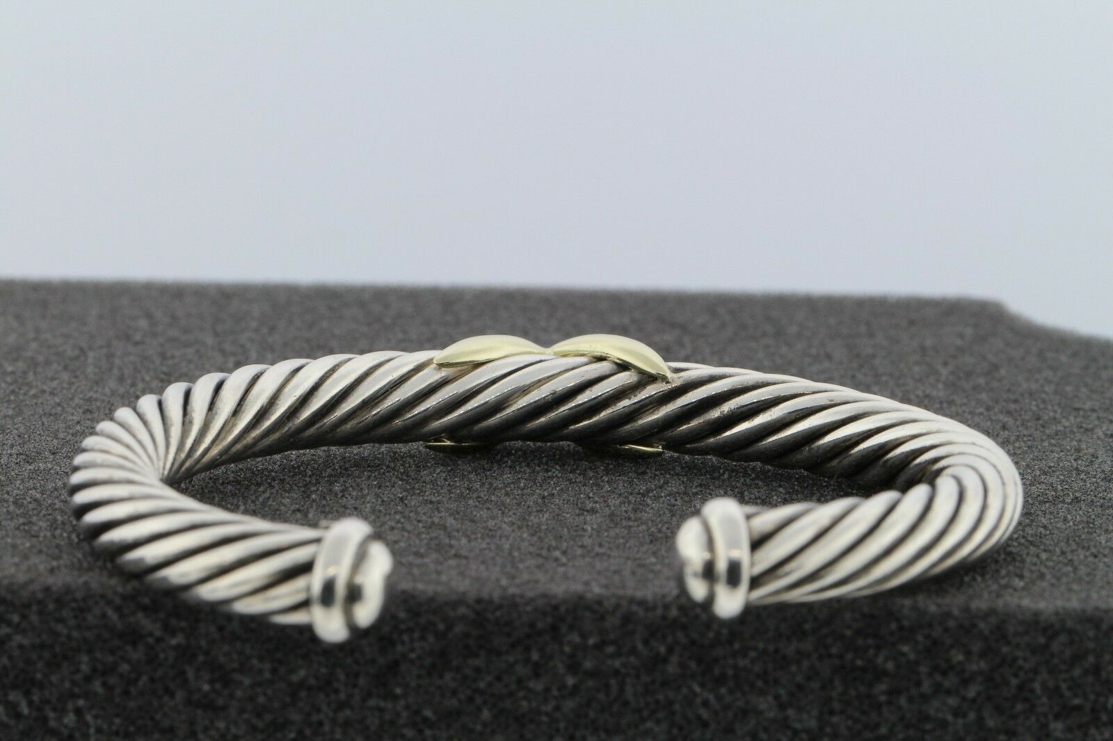 David Yurman X Cable Bracelet Two-Tone Yellow Gold & Silver Medium Size 7mm 11 David Yurman X Cable Bracelet Two-Tone Yellow Gold & Silver Medium Size 7mm