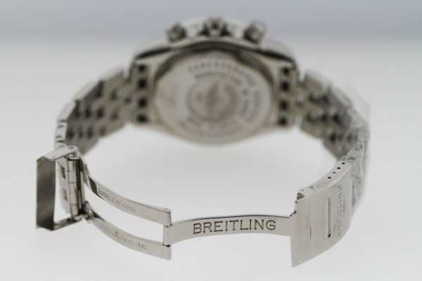 Breitling Evolution Chronomat A13356 SS 43mm Custom Dia Bezel/ Blue MOP Dial