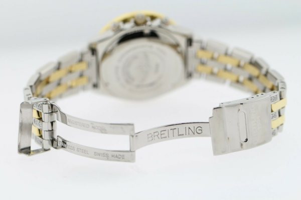 Breitling Chronomat Evolution Two-Tone and 7ct Diamond Bezel & Band Men's Watch