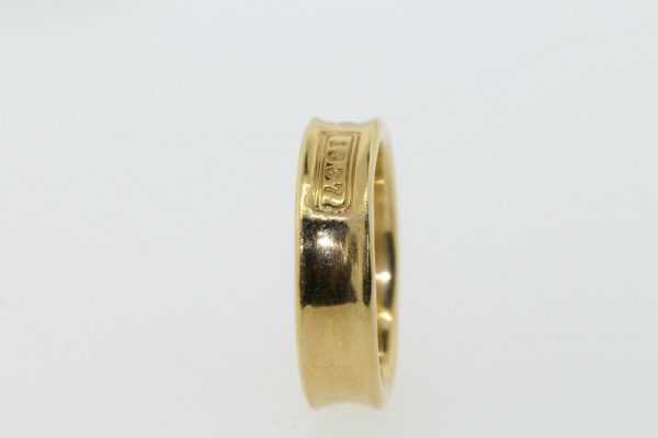 TIFFANY & CO.18k 750 Yellow Gold 1837 Concave 6MM Ring