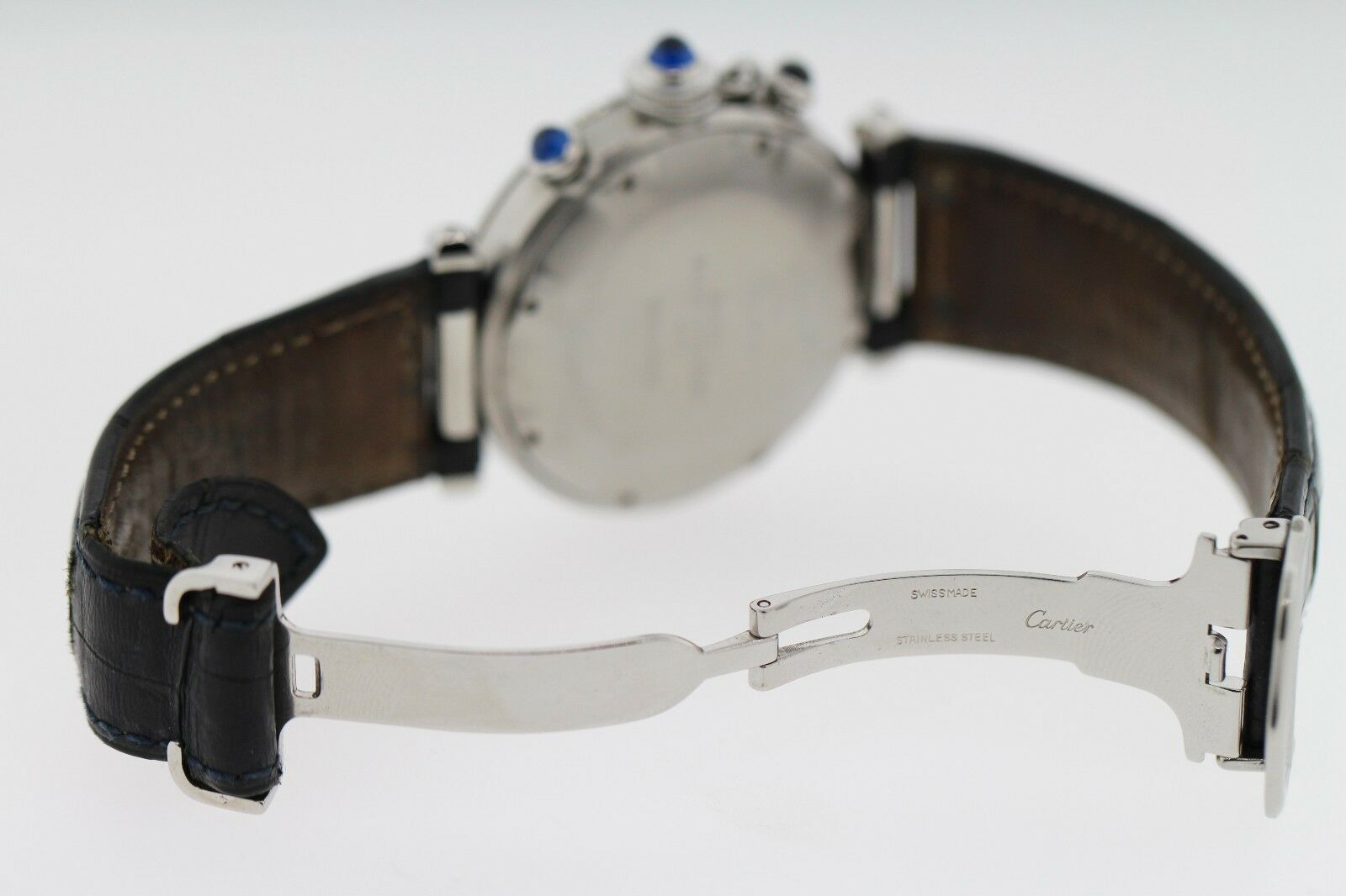 Cartier de Pasha 38mm Quartz Water Resistant Unisex Brown Crocodile Band Watch