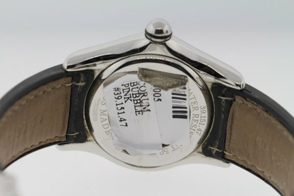 Corum Bubble 39.151.47 Ladies Diamond MOP Steel Date Quartz Watch