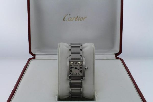 Cartier Tank Francaise Model 2384 Ladies' 20mm Quartz Stainless Steel Watch
