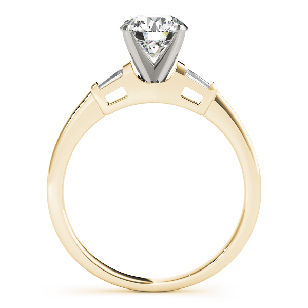 Rebecca Elegant Diamond 3-Stone Baguette Engagement Ring (18k Yellow Gold)