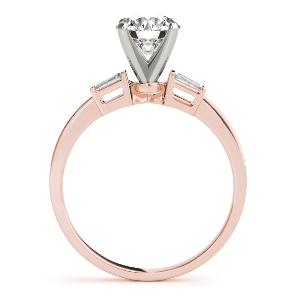 Eleanor Elegant Diamond 3-Stone Baguette Engagement Ring (18k Rose Gold)