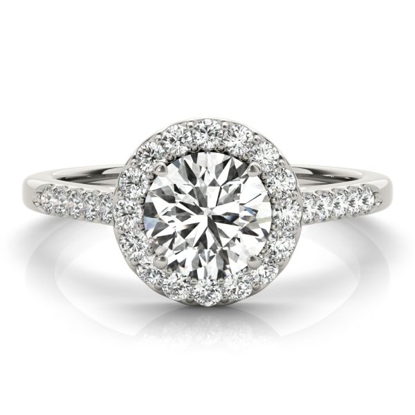 Lucia Diamond Halo Cathedral Engagement Ring
 (Platinum)