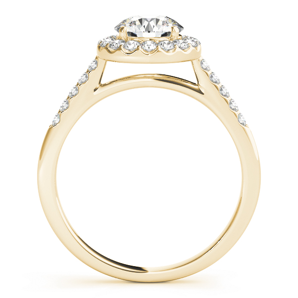 Lucia Diamond Halo Cathedral Engagement Ring
 (18k Yellow Gold)