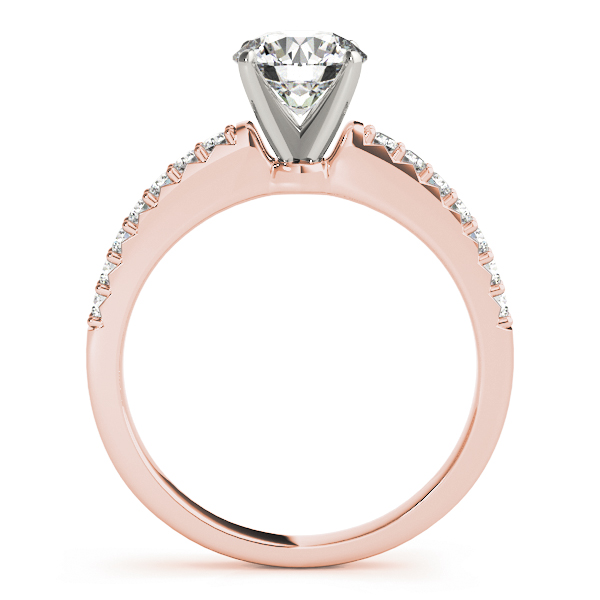 Sadie Modern Diamond Solitaire ½ Eternity Engagement Ring (18k Rose Gold)