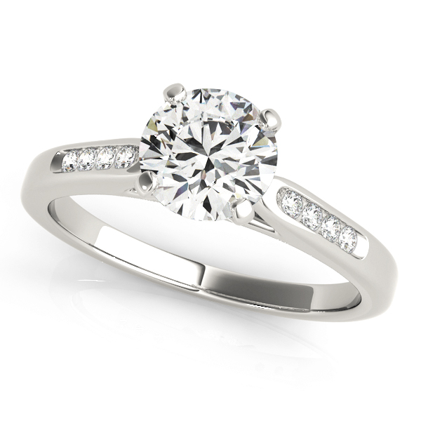 Quinn Diamond Channel Classic Cathedral Engagement Ring
  (Platinum)