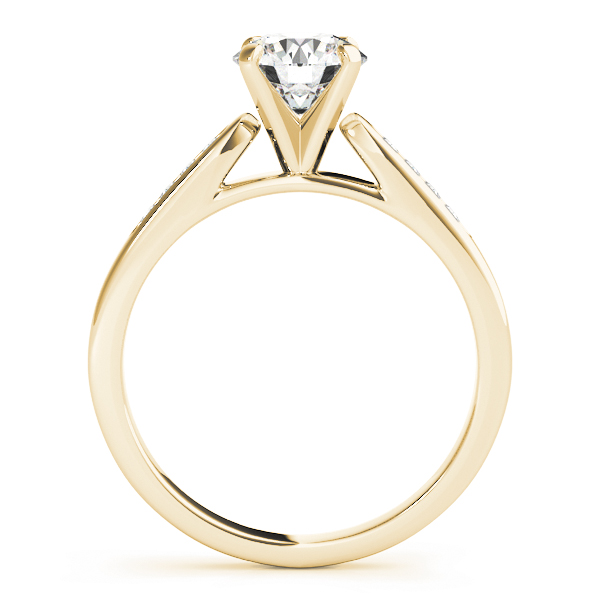 Quinn Diamond Channel Classic Cathedral Engagement Ring
  (18k Yellow Gold)