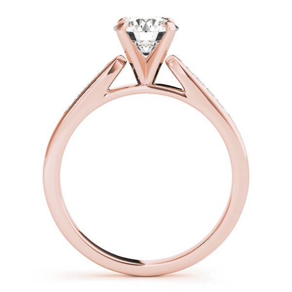 Quinn Diamond Channel Classic Cathedral Engagement Ring
  (18k Rose Gold)