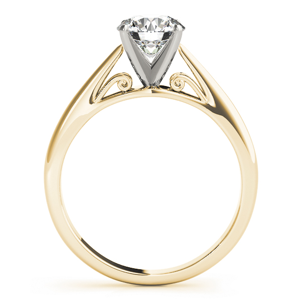 Madeline Diamond Solitaire Ribbon Cathedral Engagement Ring (18k Yellow Gold)