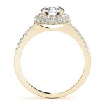 Imogen Diamond Double Halo Half Eternity Engagement Ring  (18k Yellow Gold)